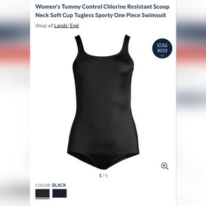 Lands end black swimsuit